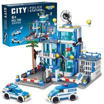 Conjunto de construção MindBox City Police Station com 570 unidades para meninos de 6 a 12 anos