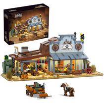 Conjunto de Construção Miniatura Miabrixbrix Oficina de Ferreiro do Oeste
