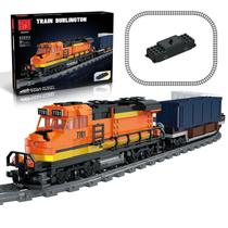 Conjunto de construção MOCBROPCS Burlington Train com 1065 peças Conjunto de construção MOCBROPCS Burlington Train com 1065 peças