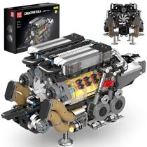 Conjunto de construção Mold King W16 Motor Model com motor de 952 peças