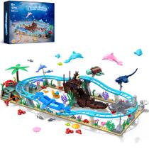 Conjunto de construção Ocean Roller Coaster Adventure Park Kids 6+