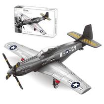 Conjunto de construção P51 Mustang Fighter Jet compatível com Lego Conjunto de construção P51 Mustang Fighter Jet compatível com Lego
