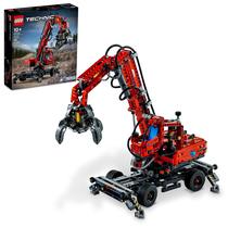 Conjunto de construção para caminhões de construção LEGO Technic Material Handler 42144 com funções manuais e pneumáticas Conjunto de construção para caminhões de construção LEGO Technic Material Handler 42144 com funções manuais e pneumáticas