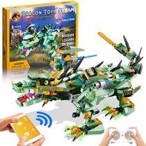 Conjunto de construção RCSPACEX Remote & APP Control Dragon 515pcs