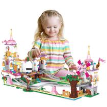 Conjunto de construção Roller Coaster Princess Castle 711 peças para crianças Conjunto de construção Roller Coaster Princess Castle 711 peças para crianças