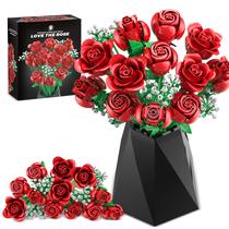 Conjunto de construção Sopu Rose Flowers Bouquet com 960 unidades de rosas