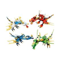 Conjunto De Construção Templo Do Guerreiro Ninja Dragão Mítico, Brinquedo Criativo Para Meninos E Conjunto De Construção Templo Do Guerreiro Ninja Dragão Mítico, Brinquedo Criativo Para Meninos E