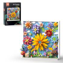 Conjunto de construção TG BLOCKS Micro Brick Flower World com 3D Floral