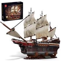 Conjunto de construção TYCOLE Pirate Ship Mayflower com luzes 2076 unidades Conjunto de construção TYCOLE Pirate Ship Mayflower com luzes 2076 unidades