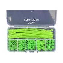 Conjunto De Contas De Pesca Que Brilham No Escuro E Tubos 170PCS Contas Redondas Para Pesca Noturna