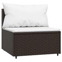 Conjunto de conversação Patio Loveseat vidaXL Brown Poly Rattan