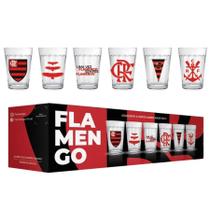 Conjunto De Copo Americano Flamengo Licenciado Kit 6 Peça