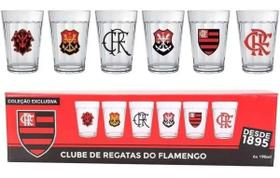 Conjunto De Copo Americano Flamengo Licenciado Kit 6 Peça