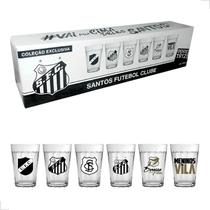 Conjunto De Copo Americano Santos Licenciado Kit 6 Peças