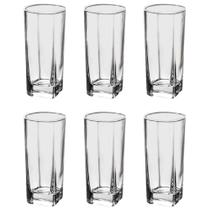 Conjunto de Copo de Vidro Square com 6 Peças 250ml - D1050 - DOLCE HOME