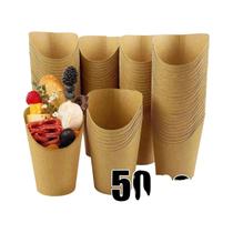 Conjunto De Copo Descartável De Papel Kraft De 12 Onças, 50 Peças Para Festa, Cupcakes, Pipoca,