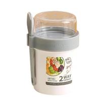 Conjunto De Copo Duplo Para Cereais, Iogurte E Salada De Aveia Com Suporte Para Molho E Garfo,