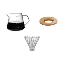 Conjunto De Copo Filtrador De Café De 600ml Para Preparo Manual Reutilizável Com Funil E Bule Conjunto De Copo Filtrador De Café De 600ml Para Preparo Manual Reutilizável Com Funil E Bule