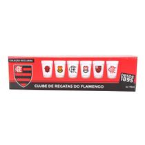 Conjunto de Copos Americano Flamengo Allmix 190 ml - 6 Unidades