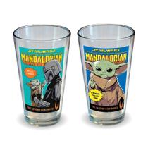 Conjunto de copos de cerveja ICUP Star Wars Mandalorian The Child, 480 ml, pacote com 2 unidades Conjunto de copos de cerveja ICUP Star Wars Mandalorian The Child, 480 ml, pacote com 2 unidades