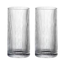 Conjunto De Copos De Coquetel Listrados De Grande Capacidade Com 2 Copos Transparentes De 12,4 Onças