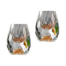 Conjunto De Copos De Cristal Com Folha Dourada, 2 Ou 6 Peças, 0.5oz 15ml, Copos Artesanais Para Conjunto De Copos De Cristal Com Folha Dourada, 2 Ou 6 Peças, 0.5oz 15ml, Copos Artesanais Para