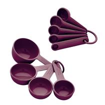 Conjunto de copos de medição e colheres KitchenAid Beetroot de 9 peças Conjunto de copos de medição e colheres KitchenAid Beetroot de 9 peças