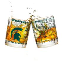 Conjunto de copos de uísque Greenline Goods Michigan State Univ