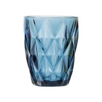 Conjunto de copos de vidro azul 6 pcs 8cm x 10cm 256ml - Btc Decor