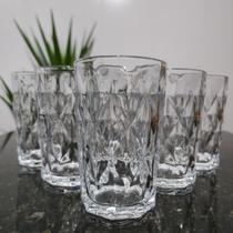 Conjunto de Copos de Vidro Cristal Diamond 450ml - ENVIO IMEDIATO