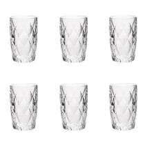 Conjunto De Copos De Vidro Para água 6 Peças 350 Ml Diamonds Lyor