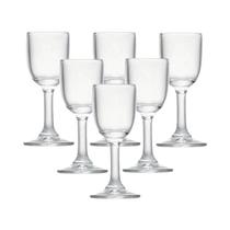 Conjunto De Copos De Vidro Sem Chumbo De 25ml 6PCS Copos De Shot Com Pé Para Casamento Festa Bar