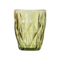 Conjunto de copos de vidro verde 6 pcs 8cm x 10cm 256ml - BTC Decor