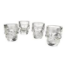 Conjunto de Copos Dose Caveiras em Relevo