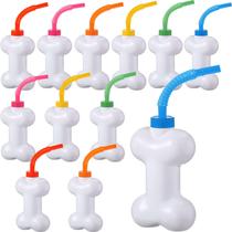 Conjunto de copos Eaasty Dog Bone de plástico de 10 onças reutilizável para crianças Conjunto de copos Eaasty Dog Bone de plástico de 10 onças reutilizável para crianças