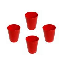 Conjunto De Copos Fresc Vemplast 350Ml 4 Peças Vermelho Conjunto De Copos Fresc Vemplast 350Ml 4 Peças Vermelho