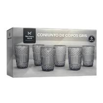 Conjunto de Copos Gris (Cinza) 6 Peças Members Mark Conjunto de Copos Gris (Cinza) 6 Peças Members Mark