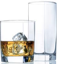 Conjunto de copos Le'raze 16 peças Highball altos e Old Fashioned Conjunto de copos Le'raze 16 peças Highball altos e Old Fashioned