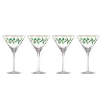 Conjunto de copos Martini Lenox 893570 Decalque de Natal de 4 peças Conjunto de copos Martini Lenox 893570 Decalque de Natal de 4 peças