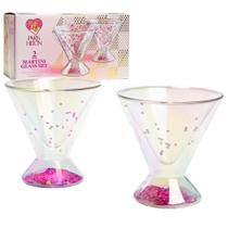 Conjunto de copos Martini Paris Hilton Double Wall 207 ml 7 oz 2 peças