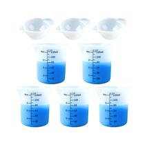 Conjunto De Copos Medidores De Silicone Transparente De 125ml, 8 Peças Para Artesanato Em Resina,