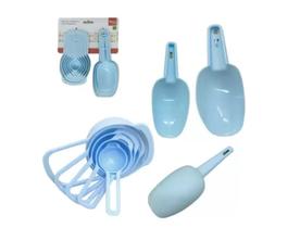 Conjunto De Copos Medidores E Pás Pegadoras- 9 Peças