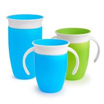 Conjunto de copos Munchkin Miracle 360 Trainer and Toddler Sippy 210 ml 300 ml, pacote com 3