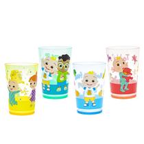 Conjunto de copos Nesting Zak Designs CocoMelon Kids, 430 ml, pacote com 4