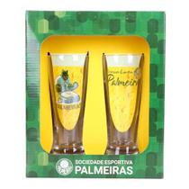 Conjunto de Copos Palmeiras Allmix Lager 300 ml - 2 Unidades