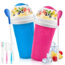 Conjunto de Copos para Slushy Kroc4vani 2 Unidades com Escova e Canudo