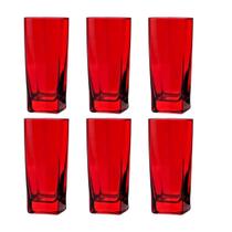 Conjunto de Copos Texas Vermelho 320 ML 6 peças Praticasa Conjunto de Copos Texas Vermelho 320 ML 6 peças Praticasa