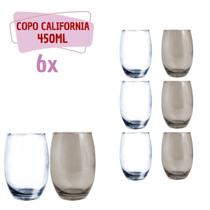 Conjunto de Copos Vidro 3-Cinza 3-Transp 450ml California