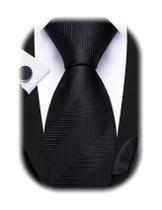 Conjunto de Corbata Barry.Wang Clásica de Seda con Pañuelo para Hombre