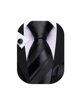 Conjunto de Corbata de Seda a Rayas Barry.Wang, 150 cm de Largo